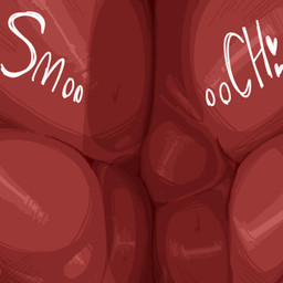ambiguous_form ambiguous_gender heart_symbol huge_lips kissing kissing_pov not_furry onomatopoeia solo sound_effects text yugamorgan solarbot_(sassinthedark) 1:1 low_res monochrome red_monochrome