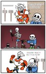 ambiguous_gender black_paint black_tarp bone boots cape chair clothing dialogue duo electronics footwear furniture headgear headphones headset jacket mail mailbox male paint paint_on_body paint_on_self paper shoes skeleton snow text topwear killb94_(artist) undertale undertale_(series) papyrus_(undertale) sans_(undertale) animated_skeleton humanoid undead 2016 comic digital_drawing_(artwork) digital_media_(artwork) english_text hi_res