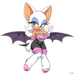 1:1 absurd_res anthro armwear bat boots breasts cleavage clothed clothing cute_fangs elbow_gloves female footwear gloves handwear hi_res high_heeled_boots high_heels knee_boots knee_highs legwear mammal rouge_the_bat sega simmsyboy solo sonic_the_hedgehog_(series) spread_wings wings
