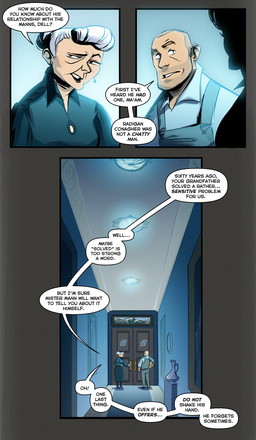 blue_eyes bold_text brown_eyebrows ceiling clothed clothing dialogue door door_handle duo ear_piercing ear_ring eyebrows female fully_clothed hair human_ears inside looking_at_another not_furry painting_(object) piercing ring_piercing speech_bubble standing text vase white_body white_hair white_skin makani team_fortress_2 valve valve_corporation engineer_(team_fortress_2) human mammal comic english_text hi_res