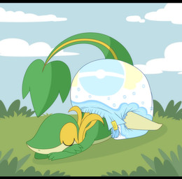 3_fingers ambiguous_gender anthro big_diaper clean_diaper clothed clothing cloud diaper diaper_only eyes_closed featureless_feet feet fingers grass green_body green_tail huge_diaper hyper_diaper leaf leaf_tail lying multicolored_body on_front plant sky sleeping solo tail tan_body three-quarter_view topless two_tone_tail wearing_diaper yellow_body yellow_tail jupiters nintendo pokemon generation_5_pokemon pokemon_(species) snivy 2024 full-length_portrait hi_res letterbox portrait