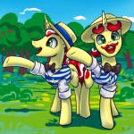 clothing duo feral horn identical_twins male smile karol_pawlinski friendship_is_magic hasbro my_little_pony mythology flam_(mlp) flim_(mlp) equid equine mammal mythological_creature mythological_equine unicorn 1:1 2015 hi_res brother_(lore) brothers_(lore) sibling_(lore) twins_(lore)