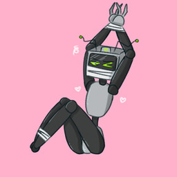 ambiguous_gender arms_tied bdsm bondage bound electronics for_a_head gag gagged heart_symbol legs_tied looking_at_viewer machine metallic_body not_furry screen screen_face sitting solo television apprehensive-ad3120 omegatronic humanoid object_head robot robot_humanoid screen_head tv_head 1:1 hi_res