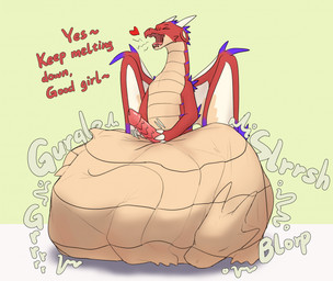 balls big_balls cock_vore digestion disregard_of_life duo feral genitals good_girl huge_balls hyper hyper_balls hyper_genitalia male non-mammal_balls penile penis tan_balls vore accadurosoce mythology selicia_(chomanderjake) dragon mythological_creature mythological_scalie scalie hi_res