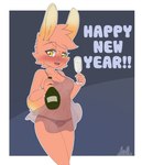 amber_eyes anthro beverage biped blush blush_lines border bottle breasts cheek_tuft clothing collarbone container drunk facial_tuft female fur_hair gradient_ears gradient_tail holding_beverage holding_bottle holding_container holding_object holidays long_ears looking_at_viewer mature_anthro mature_female navel nipple_piercing nipples open_mouth outline panties piercing scut_tail short_tail simple_background smile solo substance_intoxication tail teeth text thin_eyebrows three-quarter_view translucent translucent_clothing translucent_underwear triangle_nose tuft underwear white_border white_outline bunnybits conditional_dnp new_year new_year_2019 claire_(bunnybits) lagomorph leporid mammal rabbit 2019 digital_drawing_(artwork) digital_media_(artwork) english_text flat_colors hi_res portrait three-quarter_portrait watermark