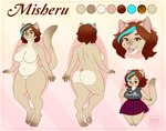 anthro big_butt blue_hair breasts brown_eyes brown_hair butt featureless_breasts featureless_crotch female fur hair multicolored_hair nude open_mouth open_smile pink_inner_ear slightly_chubby slightly_chubby_anthro slightly_chubby_female smile solo tail tan_body tan_fur tan_tail two_tone_hair white_body white_fur tiggybloom misheru_(newme) felid mammal 2019 model_sheet