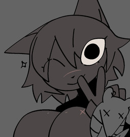 5_fingers anthro big_breasts black_clothing breast_scar breasts cleavage_cutout clothing cutout death eyelashes female fingers front_view fur gesture grey_background grey_body grey_ears grey_fur grey_hair hair hand_gesture one_eye_closed simple_background solo sparkles v_sign wink xarop77 katherine_(xarop77) domestic_cat felid feline felis mammal murid murine rat rodent 2025 bust_portrait digital_drawing_(artwork) digital_media_(artwork) english_description portrait