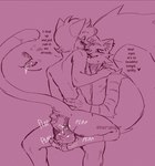 3_toes 4_fingers anal anal_penetration anthro anus balls bodily_fluids butt cheek_tuft claws contact_onomatopoeia dialogue dipstick_tail duo ear_piercing ear_ring eyebrows facial_tuft feet fingers fluffy fluffy_tail foot_fetish foot_on_balls foot_play footjob french_kissing from_front_position fur genitals hand_on_back hand_on_butt hand_on_shoulder head_tuft humanoid_genitalia humanoid_penis impact_onomatopoeia inner_ear_fluff kissing male male_anthro markings mastery_position monotone_background nude_anthro nude_male onomatopoeia pawpads penetration penile penile_penetration penis penis_in_ass piercing pink_background plap precum_in_ass ring_piercing saliva saliva_on_tongue saliva_string sex simple_background sitting sound_effects striped_arms striped_body striped_fur stripes tail tail_markings teeth text toes tuft nerunaur domestic_cat felid feline felis mammal artist_name digital_drawing_(artwork) digital_media_(artwork) english_text hi_res monochrome
