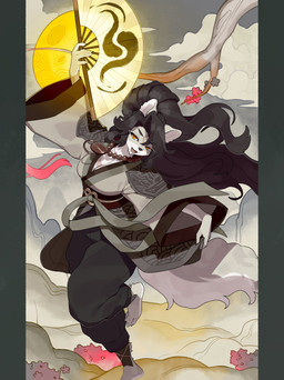 4_toes 5_fingers anthro asian_clothing biped bottomwear breasts claws clothed clothed_anthro clothed_female clothing east_asian_clothing feet female finger_claws fingers front_view fully_clothed fully_clothed_anthro fully_clothed_female fur hair hand_fan holding_fan holding_object inner_ear_fluff japanese_clothing kimono open_mouth open_smile smile solo tail toes topwear tuft kame_3 canid canine mammal 2025 absurd_res digital_drawing_(artwork) digital_media_(artwork) hi_res