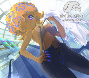 areola big_breasts black_bottomwear black_clothing black_pants blush bottomwear breasts brown_areola brown_nipples clothed clothing dark_body dark_skin eyelashes female front_view hair hair_over_eye hand_on_hip horizontal_pupils humanoid_pointy_ears looking_at_viewer navel nipples orange_hair pants panty_peek pointy_ears pseudo_hair pupils purple_eyes smile solo suspenders suspenders_on_nipples tentacle_hair tentacles thick_thighs topless wide_hips swliyhbpe9xqqze nintendo splatoon tao_blue animal_humanoid aquatic aquatic_humanoid cephalopod cephalopod_humanoid humanoid mollusk mollusk_humanoid octarian octoling octopus_humanoid absurd_res hi_res