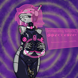 antennae_(anatomy) bodily_fluids crossed_legs digital_cuffs drooling electronics female genital_fluids heart_eyes heart_symbol holographic_display holographic_hair hypnosis intelligence_loss machine mind_control nipples pink_nipples restrained_arms saliva sex_robot sharp_teeth solo teeth urine usb watersports wetting magik_woman merulene_(magik_woman) android robot 1:1