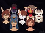 album_reference anthro big_ears brown_eyes ear_piercing ear_ring facial_markings female green_eyes group head_markings male markings piercing ring_piercing hainequem mythology aki_(bigscraps) anput_(bigscraps) ososax_(bigscraps) scraps_(bigscraps) seren_(bigscraps) shizukana_(bigscraps) avian bear bird canid canine crane_(bird) fennec_fox fox gruiform gryphon humanoid mammal mythological_avian mythological_creature true_fox headshot_portrait hi_res portrait