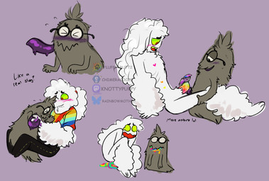 6_nipples anatomically_correct anatomically_correct_genitalia anthro blood blush blushing_profusely bodily_fluids colored_cum cum duo entwined_penises eyewear eyewear_only feral frottage genital_fluids genitals glasses glasses_only handjob handjob_while_penetrating heart_nipples holding_partner male male/male multi_nipple multicolored_penis nipples nude penetration penile penis penis_bite penises_touching purple_penis rainbow_cum rainbow_penis sex size_difference slug_penis unusual_blood unusual_bodily_fluids unusual_cum unusual_genital_fluids wearing_glasses chimeracocks cartoon_network the_amazing_world_of_gumball nigel_brown steve_small ambiguous_species gastropod mollusk slug absurd_res hi_res