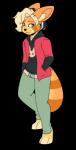 anthro blonde_hair blue_eyes brown_body brown_fur fur hair male orange_body orange_fur solo tan_body tan_fur freeze-pop88 ailurid mammal red_panda alpha_channel hi_res