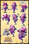 2:3 blush clothing female ghost gloves hair handwear hat headgear headwear human humanoid legless linkerluis lips male mammal mario_bros nintendo not_furry paper_mario pink_hair shadow_siren simple_background spirit vivian_(mario) witch_hat yellow_lips