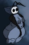 antennae_(anatomy) anthro blue_background blue_body blue_breasts blue_nipples breasts crossgender curvy_figure female medium_breasts mtf_crossgender nipples non-mammal_breasts non-mammal_nipples simple_background solo thick_thighs voluptuous voluptuous_female nauiho hollow_knight team_cherry quirrel_(hollow_knight) arthropod digital_drawing_(artwork) digital_media_(artwork) sketch