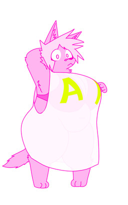anthro big_breasts bottomless bra breasts clothed clothing dress female fur hair huge_breasts machine navel pink_body pink_fur pink_hair simple_background slightly_chubby solo standing translucent translucent_clothing translucent_dress underwear white_background labirhin bungie destiny_(series) canid canine canis exo mammal robot wolf 5:8 absurd_res digital_media_(artwork) full-length_portrait hi_res portrait sketch