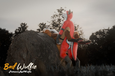 5_fingers anal anal_penetration anthro anthro_on_anthro balls biped black_nose blue_eyes claws digitigrade duo eyebrows fingers fluffy fur genitals gloves_(marking) grass hair hay hay_bale humanoid_genitalia humanoid_penis male male/male male_anthro markings nude orange_body orange_fur pawpads paws penetration penile penile_penetration penis penis_in_ass plant public realistic red_body red_fur sex sky sun tree whiskers white_body white_fur white_whiskers red_wulfie blender_cycles_(artwork) red_(red_wulfie) canid canine canis fox mammal red_fox true_fox wolf 3:2 3d_(artwork) absurd_res blender_(artwork) digital_media_(artwork) hi_res watermark