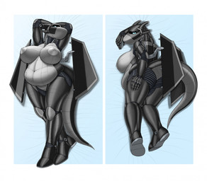 aircraft airplane anthro areola back_wings belly big_belly big_breasts big_nipples black_body breasts butt cockpit curvy_figure dakimakura female front_view genitals grey_body jet looking_at_viewer looking_back lying machine metallic_body nipples not_furry nude nude_anthro nude_female on_back on_front overweight overweight_anthro overweight_female rear_view solo tail thick_thighs vehicle voluptuous vulva wide_hips wings ndragon3 fluff_(flufferator4000) aeromorph living_aircraft living_machine living_vehicle dakimakura_design hi_res multiple_images