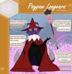 anthro latex magician male solo staff tera_orb text z-crystal jaylus_t_meowstic nintendo pokemon fan_character psypaw_longears_(jaylus_t_meowstic) generation_6_pokemon meowstic pokemon_(species) absurd_res english_text hi_res model_sheet