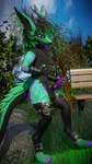 bodily_fluids fur genital_fluids genitals green_body green_fur green_highlights highlights_(coloring) masturbation outside outside_masturbation penis precum public public_masturbation purple_penis vrchat_model nardoragon 3d_(artwork) 4k 9:16 absurd_res digital_media_(artwork) hi_res