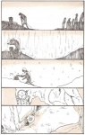 death duo_focus eyewear flower funeral gas_mask goggles grass grave grief group love male mask mourning outside plant raining silhouette snow time_lapse tombstone winter oikawa_uso human mammal monster black_and_white comic monochrome