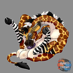 animal_genitalia animal_penis anthro autofellatio balls equine_genitalia equine_penis genitals lemon_testicles male masturbation oral oral_masturbation penile penile_masturbation penis solo yamatopawa curry_(yamatopawa) equid equine giraffe giraffid hybrid mammal zebra 1:1 absurd_res hi_res