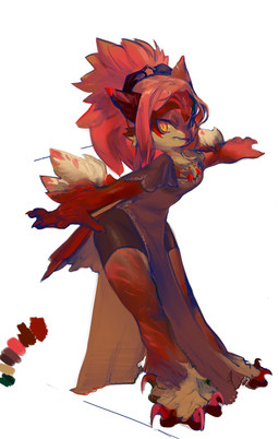 anthro bangs beak big_head bottomwear clothing dress eyelashes feet female female_anthro hair looking_aside pointy_ears ponytail red_body shorts side_bangs simple_background solo spandex spandex_shorts standing tail talons tight_bottomwear tight_clothing tight_shorts toes white_background yellow_eyes mighty-whydah avian 2020 digital_media_(artwork) digital_painting_(artwork) painting_(artwork)