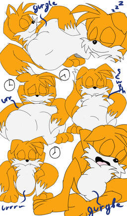 abdominal_bulge anthro barefoot digestion duo feet hours_later human_prey male male/male male_pred male_prey onomatopoeia sleeping soft_vore sound_effects swallowing text vore vowelless vowelless_sound_effect willing_prey zzz 11112111112 sega sonic_the_hedgehog_(series) jay_(tmanfox7) miles_prower canid canine fox human mammal 2014 absurd_res colored english_text hi_res