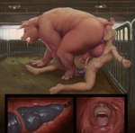 anal anal_penetration animal_genitalia animal_penis anthro balls barn bestiality big_balls big_butt big_dom_small_sub bodily_fluids butt deep_rimming dildo dildo_insertion dominant dominant_anthro drooling duo feral frottage genitals human_on_anthro human_rimming_feral internal interspecies larger_anthro male male/male muscular muscular_anthro muscular_male nose_to_anus nude object_in_ass oral penetration penile penis pink_body porcine_penis rimming saliva sex sex_toy sex_toy_in_ass sex_toy_insertion size_difference smaller_human spiral_penis submissive tongue tongue_out orcfun domestic_pig human mammal suid suine sus_(pig) hi_res