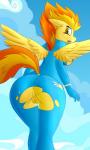 anthro anus big_breasts breasts clothing female genitals pussy solo torn_clothing wings huckser friendship_is_magic hasbro my_little_pony mythology spitfire_(mlp) wonderbolts_(mlp) equid equine mammal mythological_creature mythological_equine pegasus 3:5 absurd_res hi_res