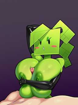 armwear big_breasts breast_play breasts clothing duo elbow_gloves faceless_character faceless_male female first_person_view genitals gloves green_body green_skin handwear huge_breasts latex latex_clothing latex_gloves latex_handwear looking_at_viewer male male/female male_pov not_furry penis sex simple_background titfuck sleepiitreat mario_bros nintendo paper_mario mimi_(paper_mario) human humanoid mammal 3:4 absurd_res hi_res