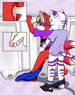anal anal_penetration anthro anthro_on_anthro anthro_penetrated anthro_penetrating anthro_penetrating_anthro balls bathroom bodily_fluids cum cum_in_ass cum_inside dry_orgasm duo ejaculation erection foreskin fur genital_fluids genitals handjob handjob_while_penetrating humanoid_genitalia humanoid_penis interspecies looking_pleasured male male/male male_penetrated male_penetrating male_penetrating_male orgasm partially_retracted_foreskin penetration penile penile_penetration penis penis_in_ass public_restroom purple_body purple_eyes purple_fur reach_around red_body red_fur sex shota simple_background throbbing urinal white_body white_fur young young_anthro young_male young_on_young khaimera maks_rosebuster storm_lust canid canine domestic_cat felid feline felis fox mammal 2017 absurd_res hi_res