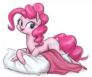 bedding blanket blep blue_eyes crossed_forelegs cutie_mark eyelashes female feral fetlocks fur glistening glistening_eyes hair looking_at_viewer pillow pink_body pink_fur pink_hair pink_tail simple_background solo tail tongue tongue_out white_background king-kakapo friendship_is_magic hasbro my_little_pony pinkie_pie_(mlp) equid equine horse mammal pony 2016