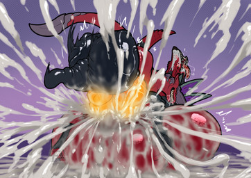 abdominal_bulge ahegao animal_genitalia animal_penis animal_vulva anus balls big_balls big_penis big_vulva black_anus black_balls black_body blade blush bodily_fluids butt canine_genitalia canine_penis canine_vulva cum cum_everywhere cum_explosion cum_in_vagina cum_inflation cum_inside cum_on_ground cumshot digitigrade drooling duo ejaculation excessive_cum excessive_genital_fluids eyes_closed female female_feral female_penetrated feral feral_on_feral feral_penetrated feral_penetrating feral_penetrating_feral from_behind_position genital_fluids genitals glowing glowing_genitalia glowing_penis head_blade heart_eyes heart_symbol huge_balls huge_penis hyper hyper_balls hyper_genitalia hyper_penis hyper_vulva inflation intraspecies larger_female larger_penetrated larger_sub looking_pleasured male male/female male_feral male_penetrating male_penetrating_female messy multicolored_body orange_penis paws penetration penile penile_penetration penis penis_in_vagina perching_position plap quadruped red_body retracted_balls saliva scrotum_flap sex size_difference smaller_male submissive tail tail_blade tongue tongue_out vaginal vaginal_penetration vein veiny_balls vulva weapon_tail yellow_eyes luccatoasty league_of_legends riot_games tencent naafiri_(lol) canid canid_demon demon mammal 2026 digital_media_(artwork) hi_res
