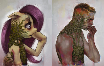 alternate_species blue_eyes brown_hair clothing comparison duo ears_back feathered_wings feathers female feral feral_with_hair fur grey_body grey_ears grey_nose grey_skin hair iris ivy_(plant) long_hair male monotone_body monotone_face monotone_feathers monotone_fur multicolored_body multicolored_nose multicolored_skin nude pivoted_ears plant ponification pupils purple_body purple_hair purple_skin red_body red_nose red_skin short_hair shy side_view snout tan_body tan_nose tan_skin uncertain what what_has_magic_done wings yellow_body yellow_ears yellow_face yellow_feathers yellow_fur yellow_wings crookedtrees ydkmorimoe friendship_is_magic hasbro my_little_pony mythology fluttershy_(mlp) equid equine horse human mammal mythological_creature mythological_equine pegasus pony bad_metadata half-length_portrait missing_sample portrait source_request
