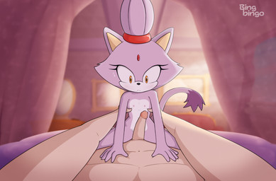anthro anthro_focus bed bedroom blurred_background blush bodily_fluids curtains curtains_open duo eyelashes female female_anthro female_focus female_on_human female_on_top first_person_view flat_chested forehead_gem fur furniture gem genitals holding_partner human_on_anthro human_pov humanoid_genitalia humanoid_penis imminent_penetration imminent_sex interspecies looking_down male male_human male_on_anthro male_pov mirror navel nervous nipples nude on_top penis photo purple_body purple_fur raised_tail size_difference sofa sweat sweatdrop tail vulva white_body white_fur white_skin window yellow_eyes bingbingo sega sonic_the_hedgehog_(series) blaze_the_cat domestic_cat felid feline felis human mammal hi_res signature watermark