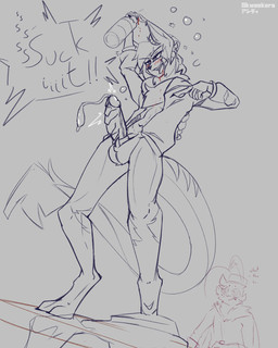 animal_genitalia anthro anthro_focus ball_tuft bodily_fluids bottle bottomwear bubble clothing container cum cumshot dialogue digitigrade drunk drunk_bubble duo ejaculation erection fluffy furniture genital_fluids genitals hands-free holding_bottle holding_container holding_object male male_focus on_table orgasm pants penis ribbed_humanoid_penis ribbed_penis scales sheath solo_focus speech_bubble standing striped_body striped_scales stripes substance_intoxication table text throbbing throbbing_penis tuft skweekers mythology koho_(skweekers) arthropod dragon hybrid insect lepidopteran moth mythological_creature mythological_scalie scalie 2025 4:5 english_text hi_res sketch