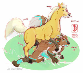 anal anal_orgasm anal_penetration animal_genitalia animal_penis anthro anthro_on_feral anthro_penetrated bestiality big_top_small_bottom blue_penis bodily_fluids canine_genitalia canine_penis cum cum_in_ass cum_inside cum_on_ground cum_while_penetrated cumshot deep_penetration duo ejaculation equine_genitalia equine_penis feral feral_penetrating feral_penetrating_anthro flared_penis genital_fluids genitals hands-free horn knot male male/male orgasm orgasm_face penetration penis sex size_difference size_play fennec_(artist) mythology dragonorca canid canine dragon equid equine fox horse hybrid mammal mythological_creature mythological_scalie scalie 2012