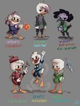 clothing freckles jen-iii avatar:_the_last_airbender disney ducktales ducktales_(2017) nickelodeon dewey_duck huey_duck lena_(ducktales) louie_duck violet_sabrewing webby_vanderquack anatid anseriform apodiform avian bird duck hummingbird absurd_res crossover hi_res brother_(lore) brothers_(lore) cousins_(lore) sibling_(lore)