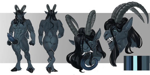 5_fingers anthro balls big_balls big_penis black_body black_fur fingers fur genitals horn male muscular muscular_anthro muscular_male nude penis sex didihell demon_bexx_(bexx) bovid caprine demon goat ibex mammal 2026 digital_media_(artwork) reference_image