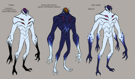 2_toes 3_fingers 4_arms 9_eyes ambiguous_gender biped black_markings blue_body blue_markings claws digitigrade feet fingers markings multi_arm multi_eye multi_limb pink_eyes red_eyes solo spikes spikes_(anatomy) standing text toes unusual_eyes white_body white_markings lumen_fox ben_10 cartoon_network fan_character alien highbreed humanoid absurd_res english_text hi_res model_sheet female_(lore)