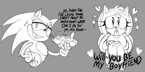 anthro black_text chili_dog duo eyelashes female female_anthro fingers food grey_background holding_chili_dog holding_food holding_object hot_dog male male/female male_anthro open_mouth open_smile simple_background smile text wide_eyed animation_sensation sega sonic_the_hedgehog_(series) amy_rose sonic_the_hedgehog eulipotyphlan hedgehog mammal 2025 absurd_res digital_drawing_(artwork) digital_media_(artwork) hi_res monochrome