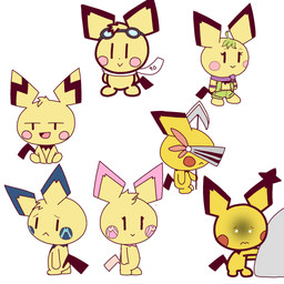 female group male minussketch nintendo pokemon detective-chu_(minussketch) milachu milochu nine-volt_(talentlesshack) skyknight_(inkune) sparks_pichu spiky-eared_pichu tye_(bluebean) generation_2_pokemon mammal mouse murid murine pichu pokemon_(species) rodent 1:1 tagme