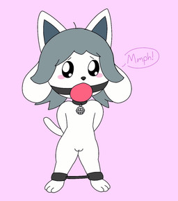 animated_gif anthro ball_gag bdsm bondage bound female gag genitals nude restraints simple_background solo spreader_bar standing vulva white_body young young_anthro young_female zxc14 undertale undertale_(series) temmie_(undertale) canid canine domestic_cat felid feline felis mammal tem animated hi_res short_playtime source_request