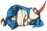 anthro belly blue_body bulge clothing male moobs nipples overweight overweight_male simple_background solo underwear white_background spacedog final_fantasy final_fantasy_tactics square_enix seeq 2016