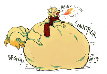 after_vore belly big_belly feral huge_belly overweight scarf simple_background vore white_background 934 nintendo pokemon charizard generation_1_pokemon ninetales pokemon_(species) 2017