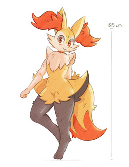 ambiguous_gender anthro blush collar featureless_crotch fur grey_body grey_fur inner_ear_fluff looking_at_viewer multicolored_body orange_body orange_eyes orange_fur paws pokemorph simple_background solo tail tuft white_body white_fur yellow_body yellow_fur se1t nintendo pokemon alpha_pokemon braixen canid canine generation_6_pokemon mammal pokemon_(species) 2025 hi_res