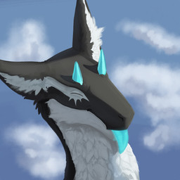 black_body black_fur feral fur horn male solo white_body white_fur oldagar mythology dragon furred_dragon furred_scalie mythological_creature mythological_scalie scalie 1:1 absurd_res hi_res icon