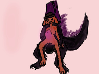 abdominal_bulge anthro balls clothing duo eyes_closed female forced frill_(anatomy) fur genitals headgear headwear holding_wrist male male/female messy_line_art orange_body orange_fur penetration penile penile_penetration raised_foot raised_head raised_tail size_difference standing tail goblover69 rain_world videocult meaddoe lizard lizard_(rain_world) reptile scalie train_lizard_(rain_world) 4:3 hi_res